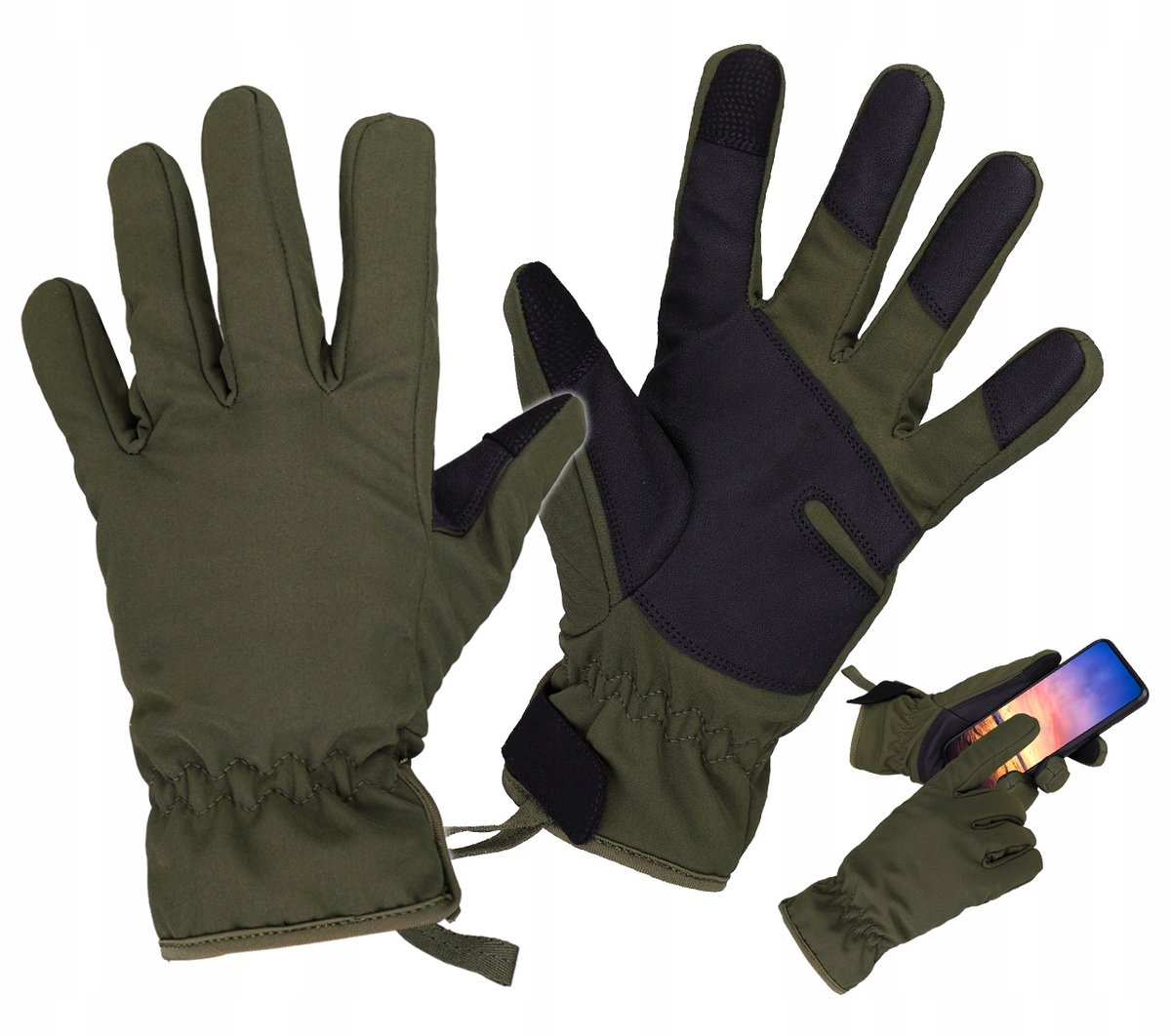 Dominator Rękawice Taktyczne Softshell M Oliwkowe/Olive