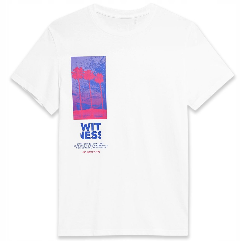 4F Koszulka Męska Ttshm361 Biała Rozmiar Xxl