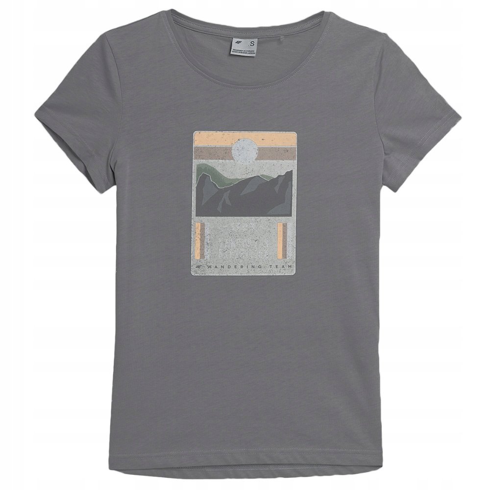 4F Koszulka Damska T-Shirt Szary Ttshf274 S