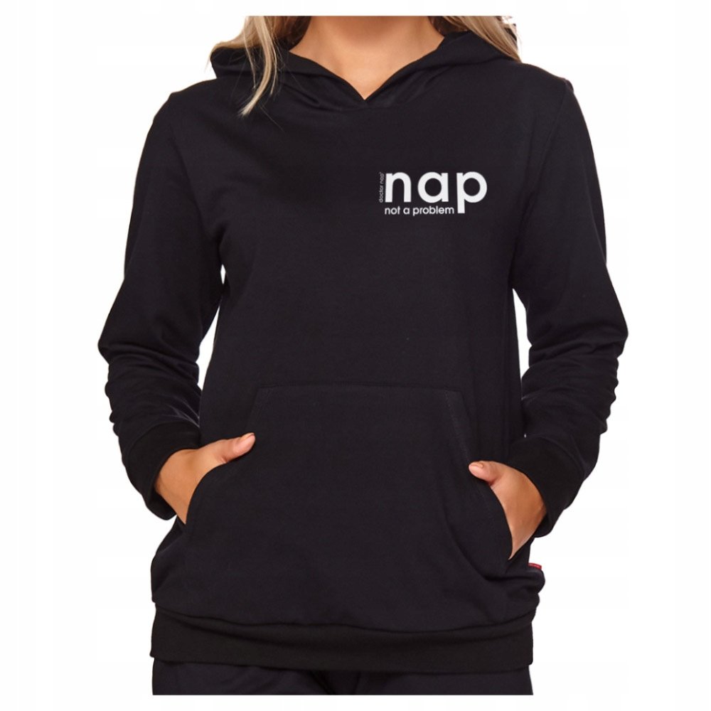 Bluza dresowa damska DOCTOR NAP 4134 czarna M