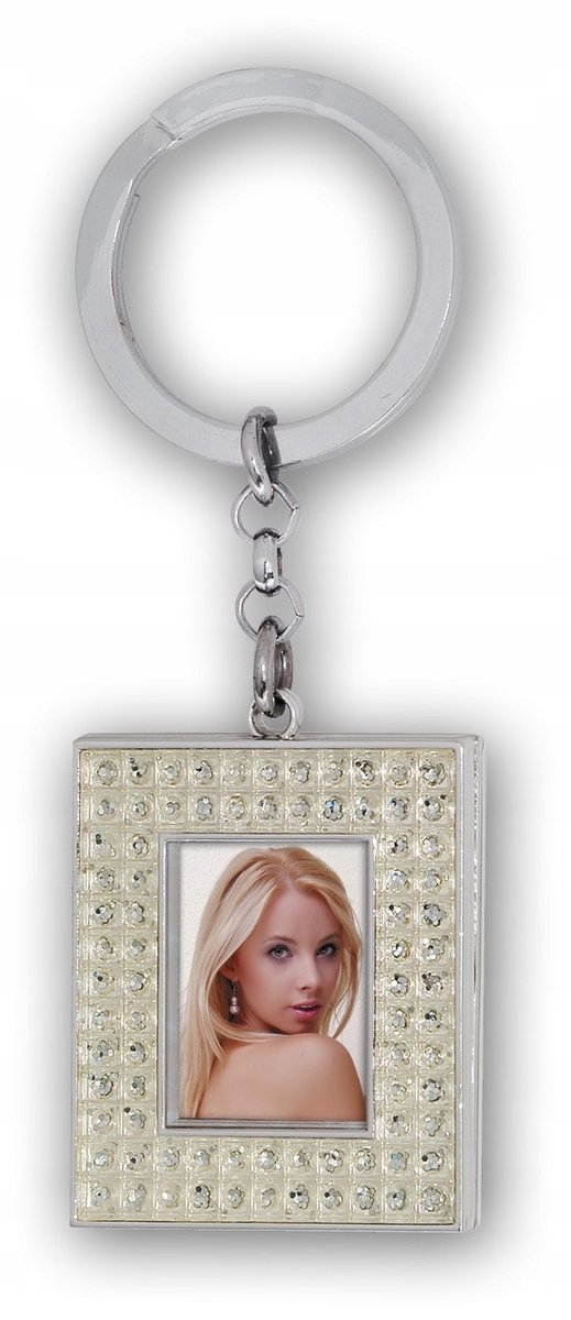 Brelok zdjęcie glamour diamond otwierany cyrkonie