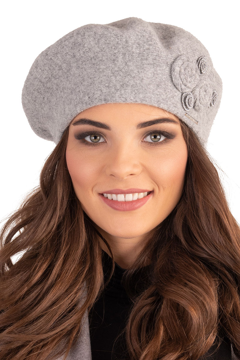 Vivisence 7037 Szary Uni Nakrycie Głowy Beret
