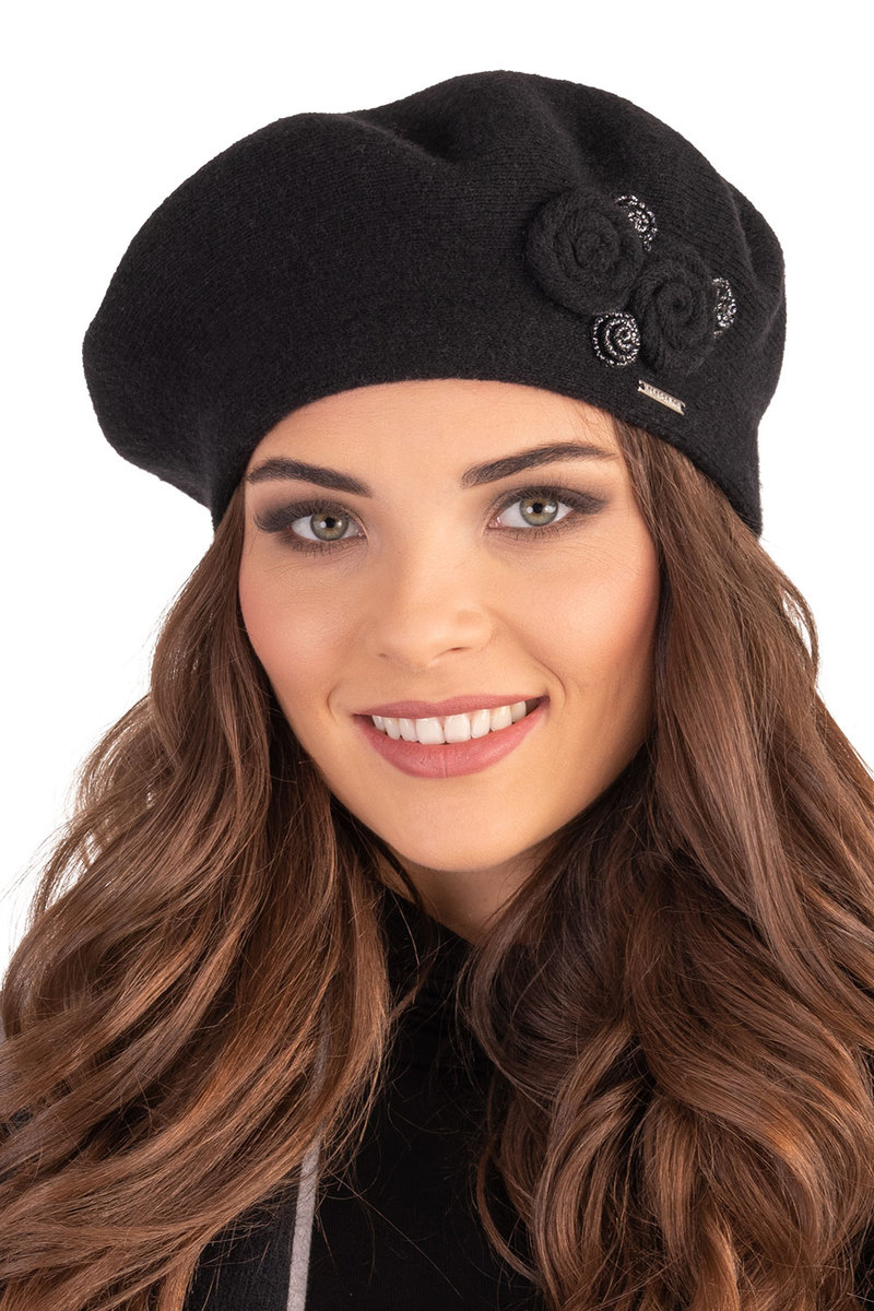 Vivisence 7037 Czarny Uni Nakrycie Głowy Beret