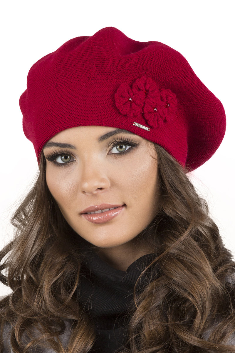 Vivisence 7006 Czerwony Uni Nakrycie Głowy Beret