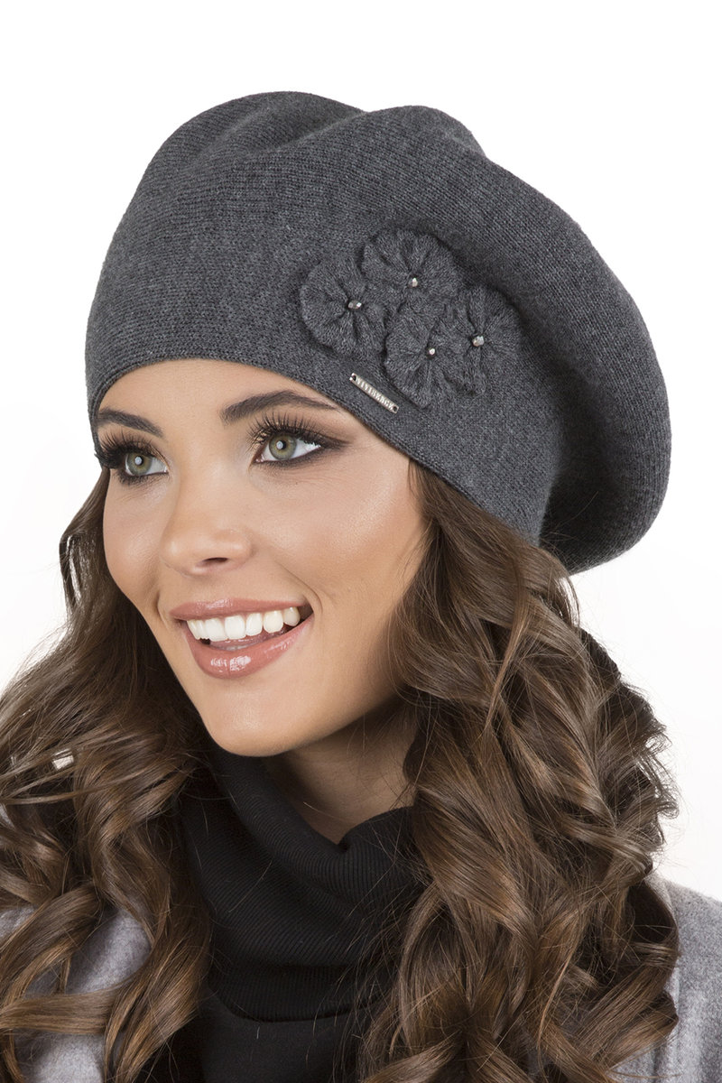 Vivisence 7006 Ciemnoszary Uni Nakrycie Głowy Beret