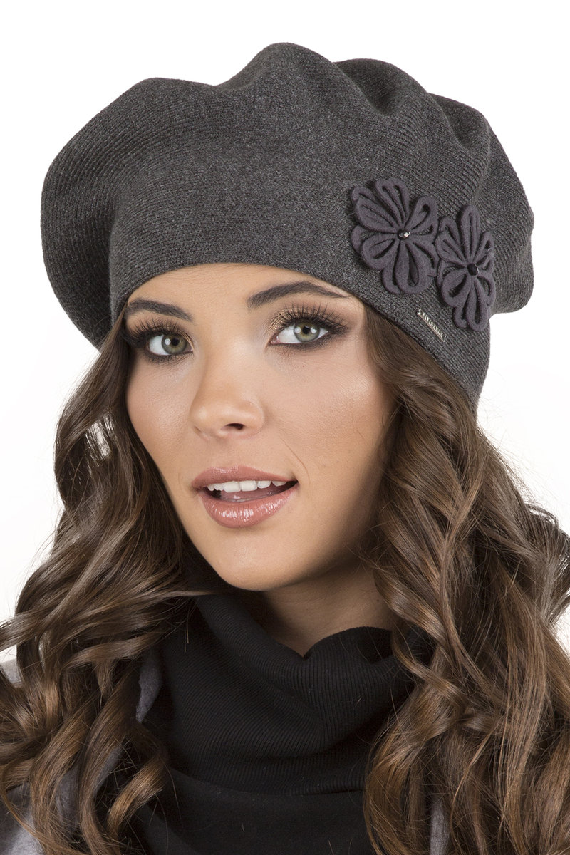 Vivisence 7007 Ciemnoszary Uni Nakrycie Głowy Beret