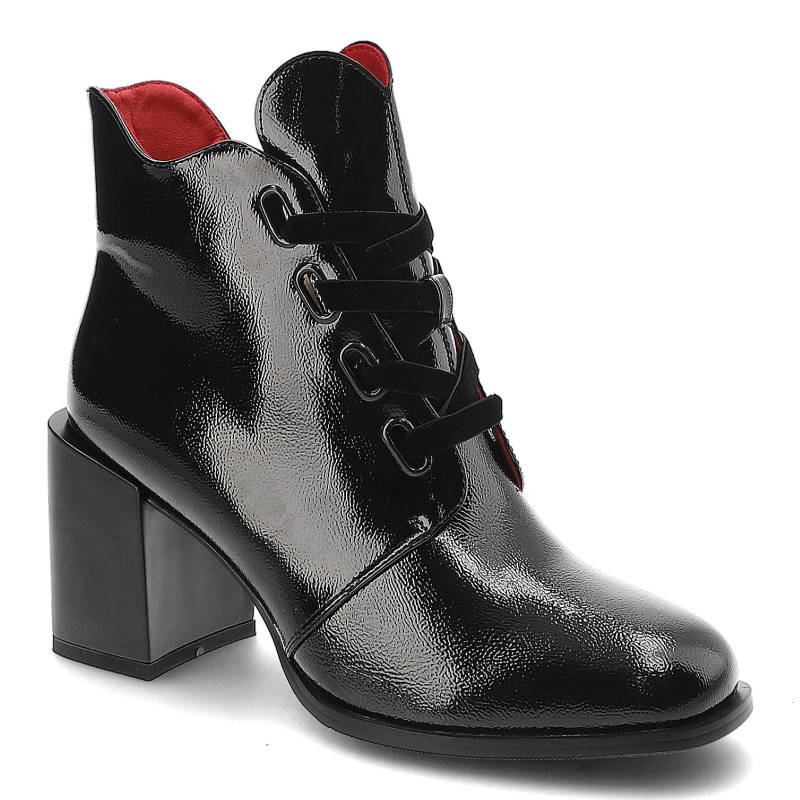 Czarne Botki Filippo Eleganckie Buty Na Obcasie