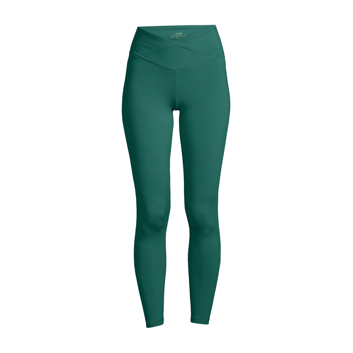 Legginsy treningowe damskie Casall Overlap High Waist zielone 22500 40