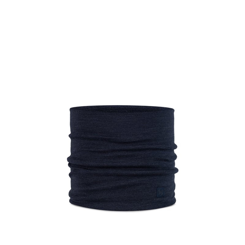 Komin wielofunkcyjny z wełny merynosów Buff Merino Heavyweight Solid Indigo