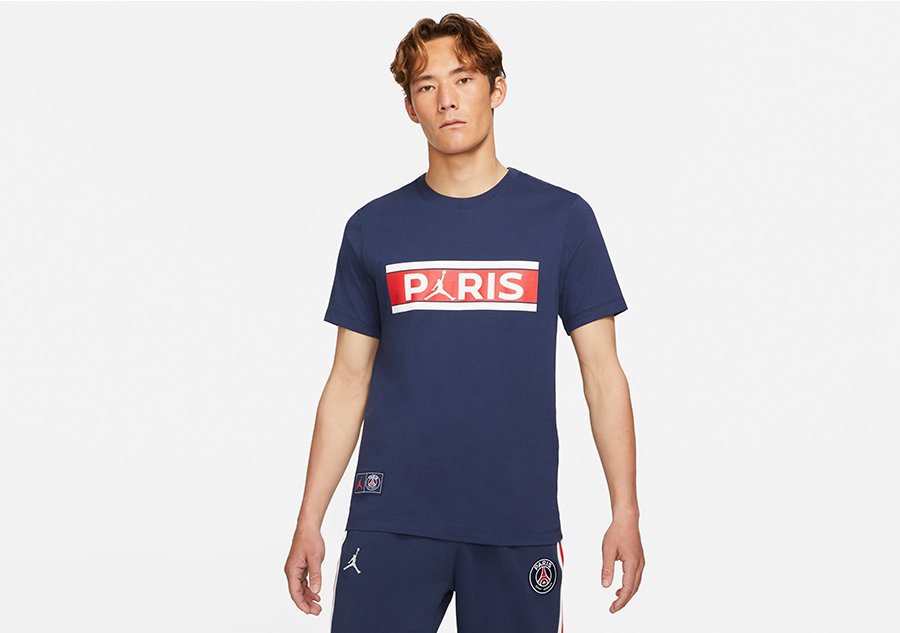 Nike Air Jordan Psg Wordmark Tee Midnight Navy