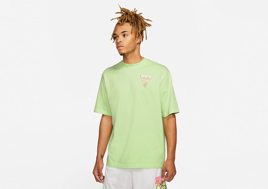 Nike Air Jordan Flight Essentials Washed Graphic Crew Tee Ghost Green