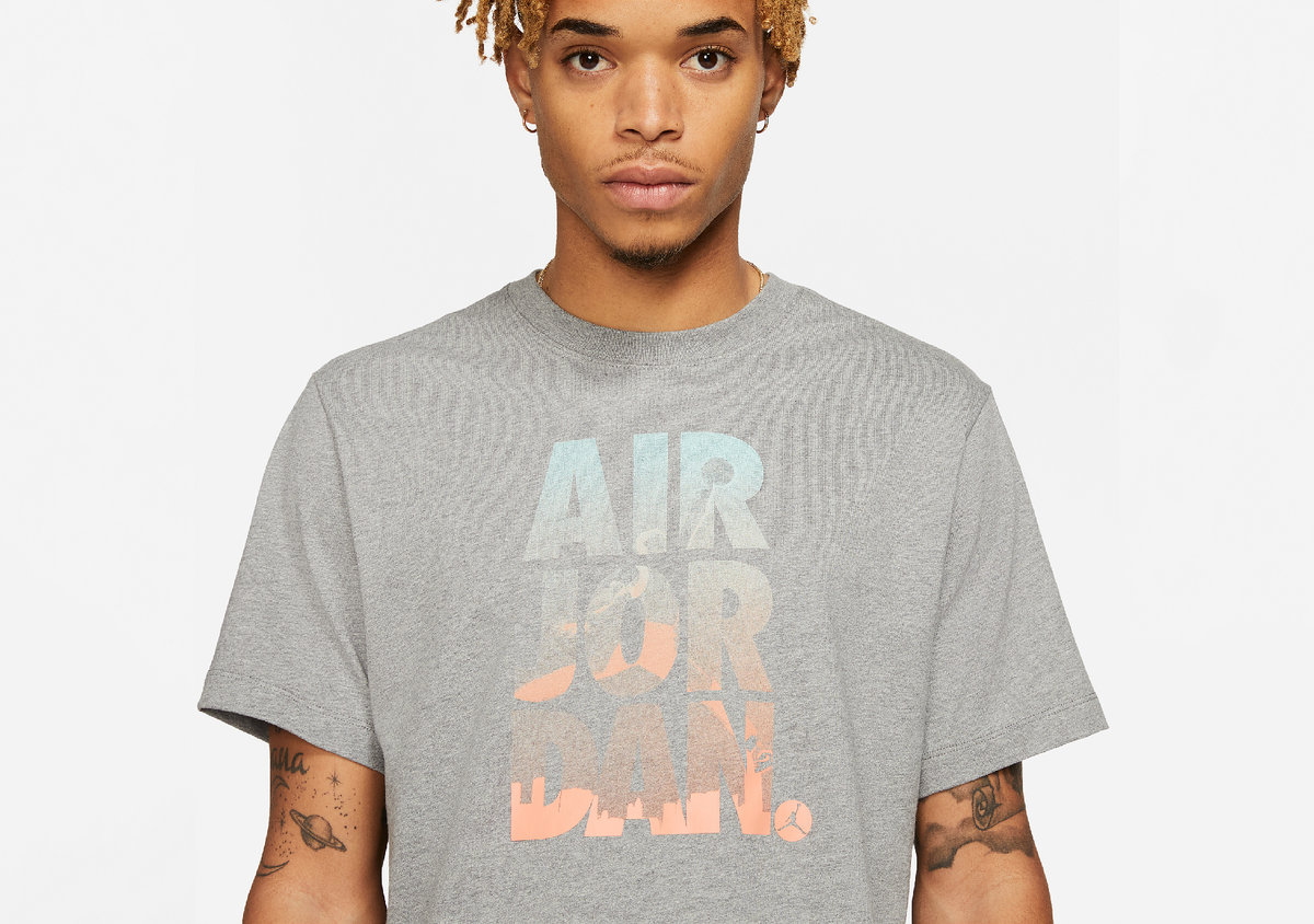 Nike Air Jordan Jumpman Classics Graphic Crew Tee Carbon Heather