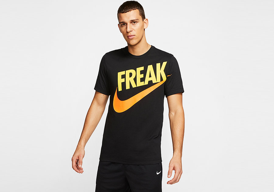 Nike Giannis 'Freak' Dry Tee Black Total Orange