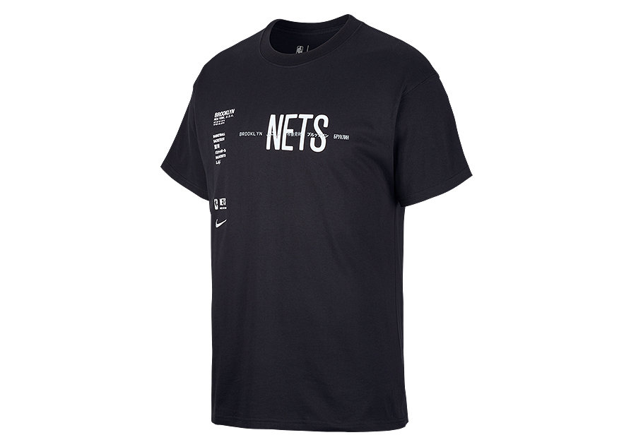 Nike Nba Brooklyn Nets World Courtside Tee Black