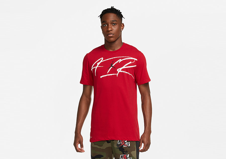 Nike Air Jordan Air Script Crew Dri-Fit Tee Gym Red
