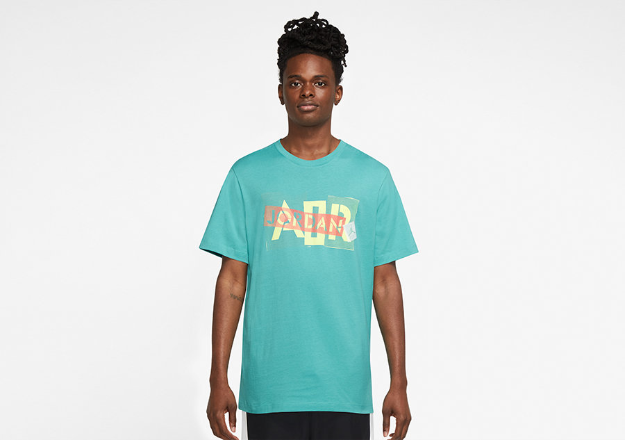 Nike Air Jordan Brand Graphic Crew 3 Washed Teal