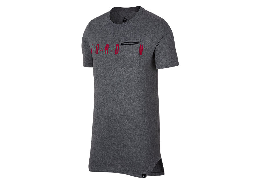 Nike Air Jordan Sportswear Alt-Hem Pocket Tee Carbon Heather