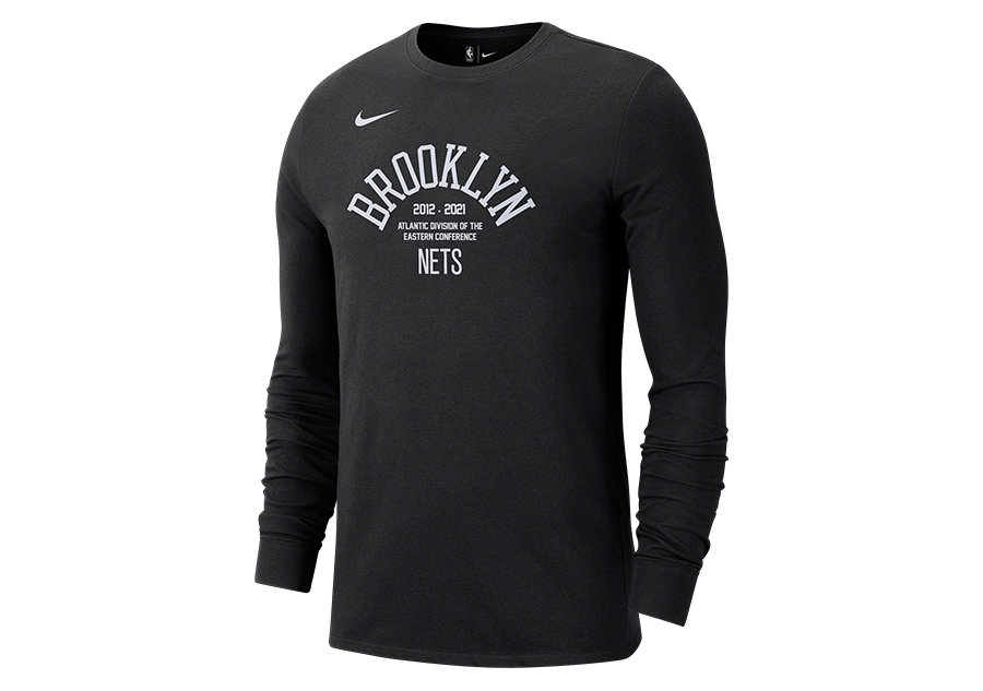 Nike Nba Brooklyn Nets Courtside Element Long-Sleeve Tee Black