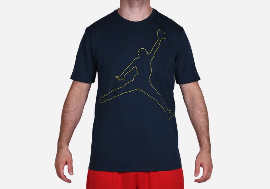 Nike Air Jordan Dry Jumpman Rise Dri-Fit Tee Black Volt