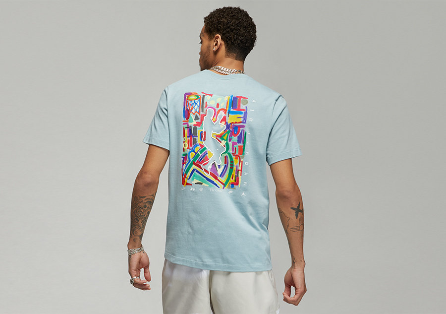 Nike Air Jordan Brand Graphic Crew Tee Ocean Cube