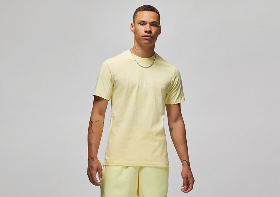Nike Air Jordan Essentials Flight 23 Crew Tee Citron Tint