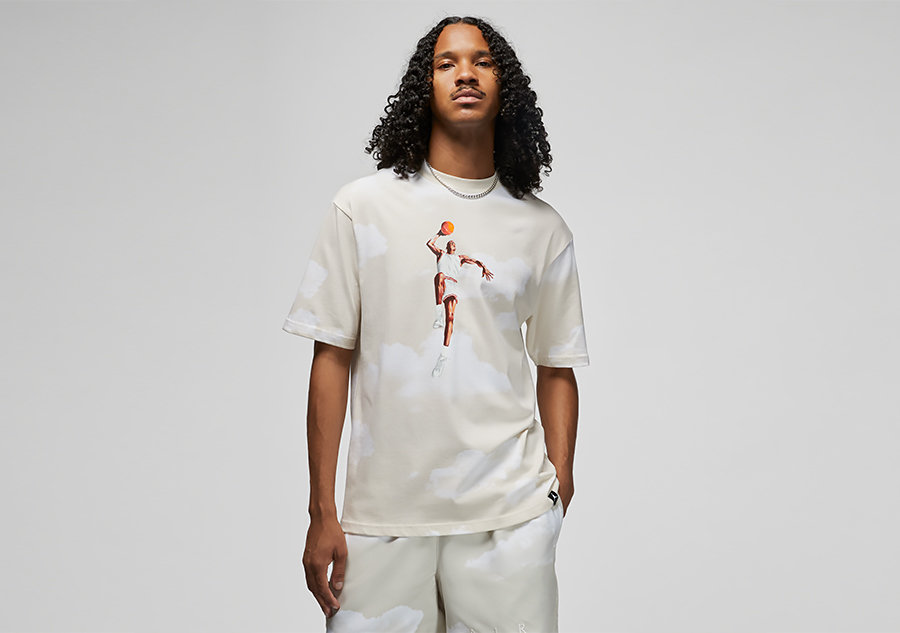 Nike Air Jordan Essential Statement 85 Aop Crew Tee Sail