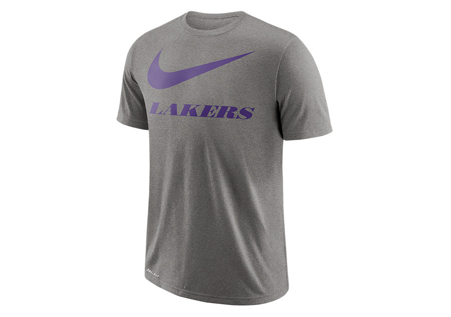 Nike Nba Los Angeles Lakers Dry Tee Swoosh Dark Grey Heather