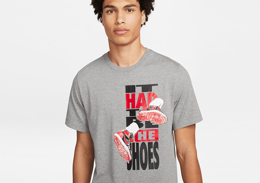 Nike Air Jordan The Shoes Crew Tee Carbon Heather