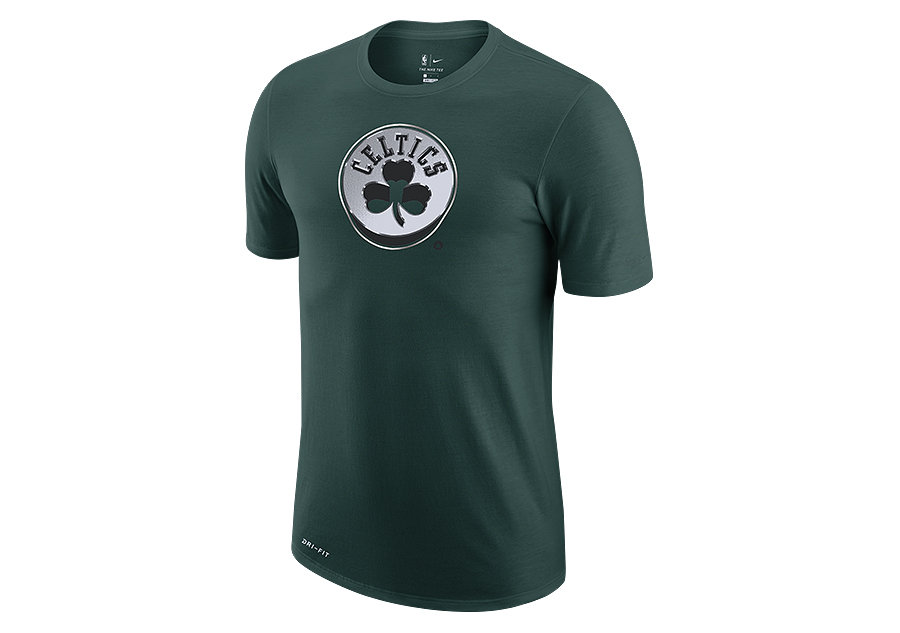 Nike Nba Boston Celtics Earned Edition Logo Dri-Fit Tee Pro Green