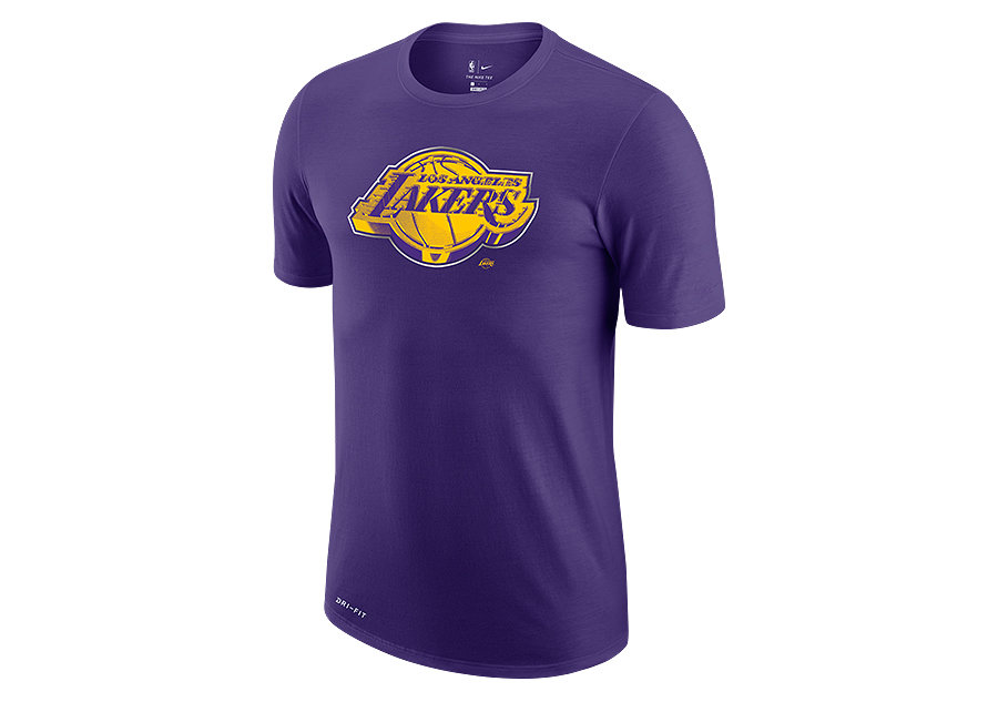 Nike Nba Los Angeles Lakers Earned Edition Logo Dri-Fit Tee Court Purple