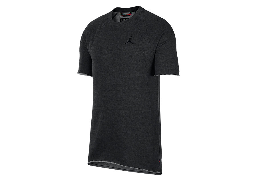 Nike Air Jordan Sportswear Wings Lite Fleece Crew Black Heather