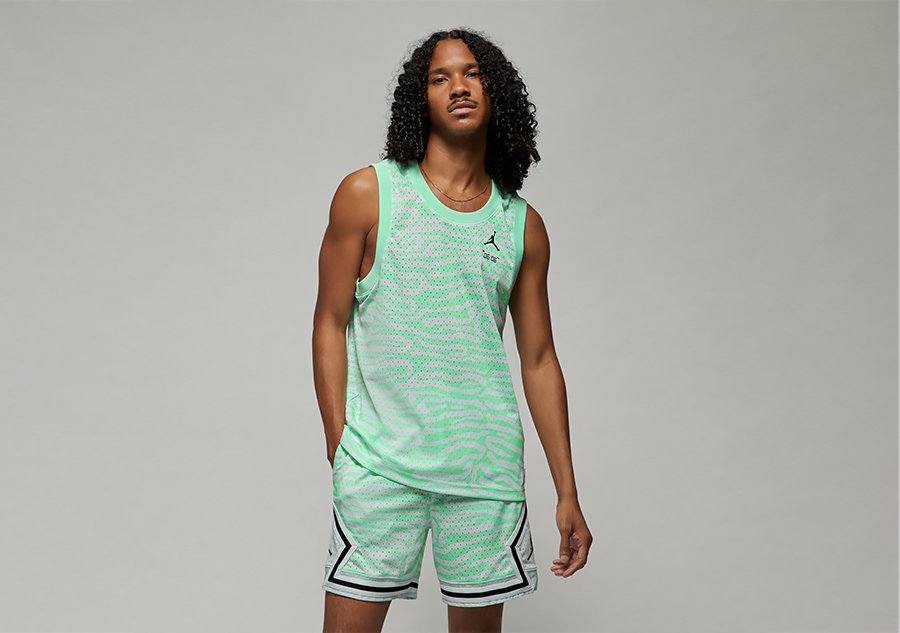 Nike Air Jordan Dri-Fit Sports Breakfast Club Mesh Printed Jersey Mint Foam