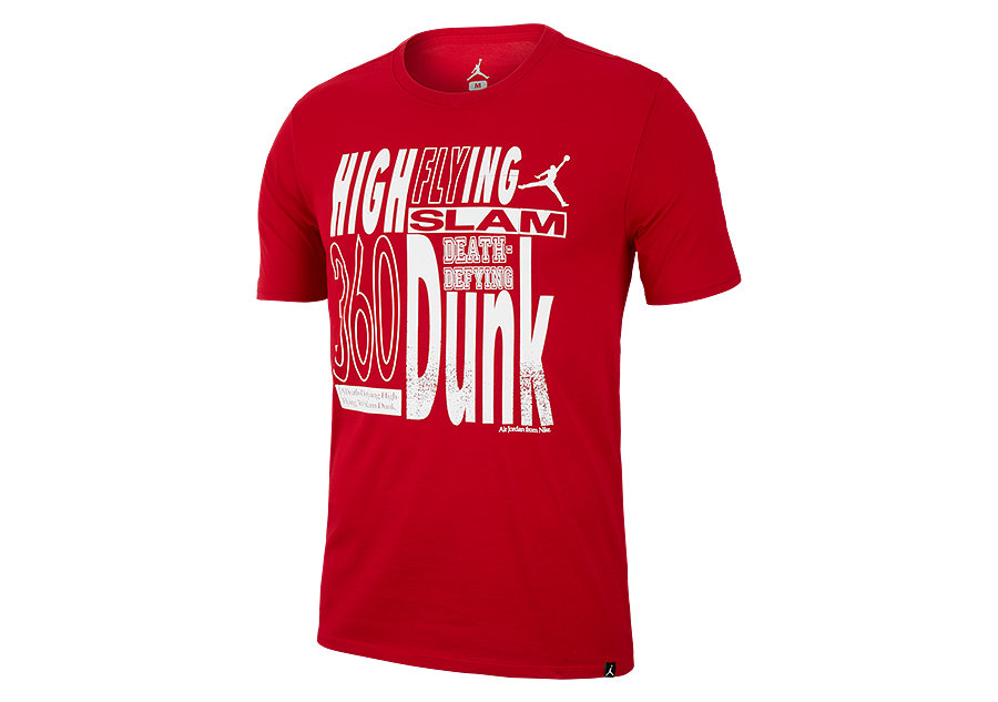 Nike Air Jordan Dry Graphic 3 High Flying Tee Gym Red