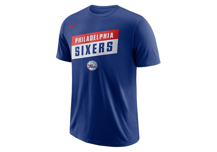 Nike Nba Philadelphia 76Ers Dry Tee Rush Blue