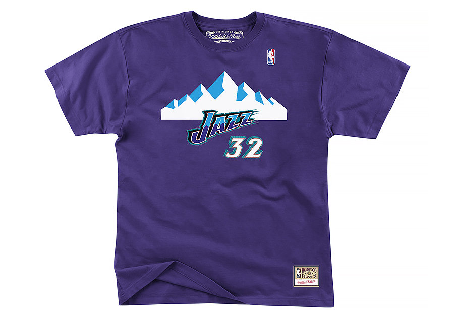 Mitchell & Ness Name&Number Tee Utah Jazz – Karl Malone
