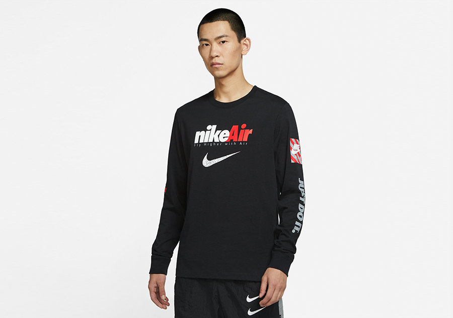 Nike Nsw Swoosh Air Graphic Long-Sleeve Black