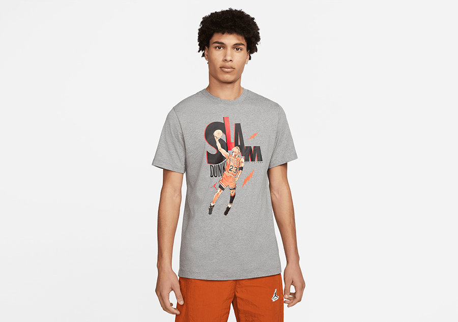 Nike Air Jordan Game 5 Crew Tee Carbon Heather