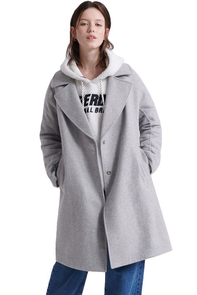 Płaszcz damski Superdy Koben Wool wełniany-L