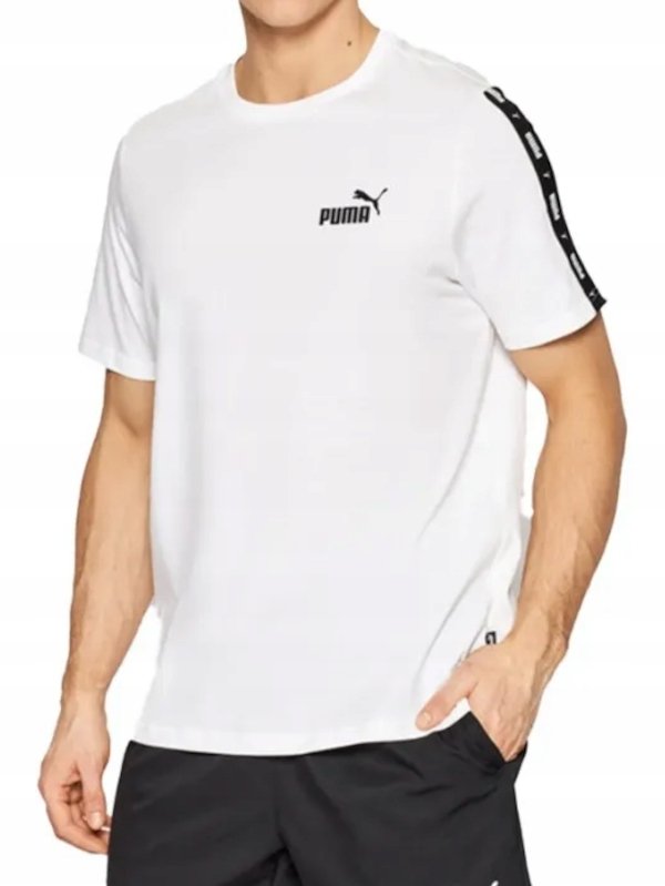 Koszulka Męska Puma 847382-02 Sportowa Biała Bawełniana L