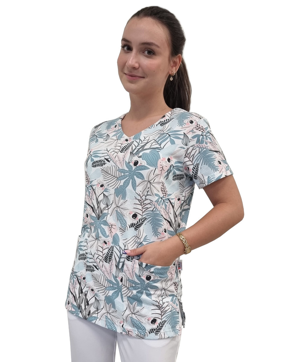 Bluza medyczna W7 elastyczna bawełna roz. 4XL