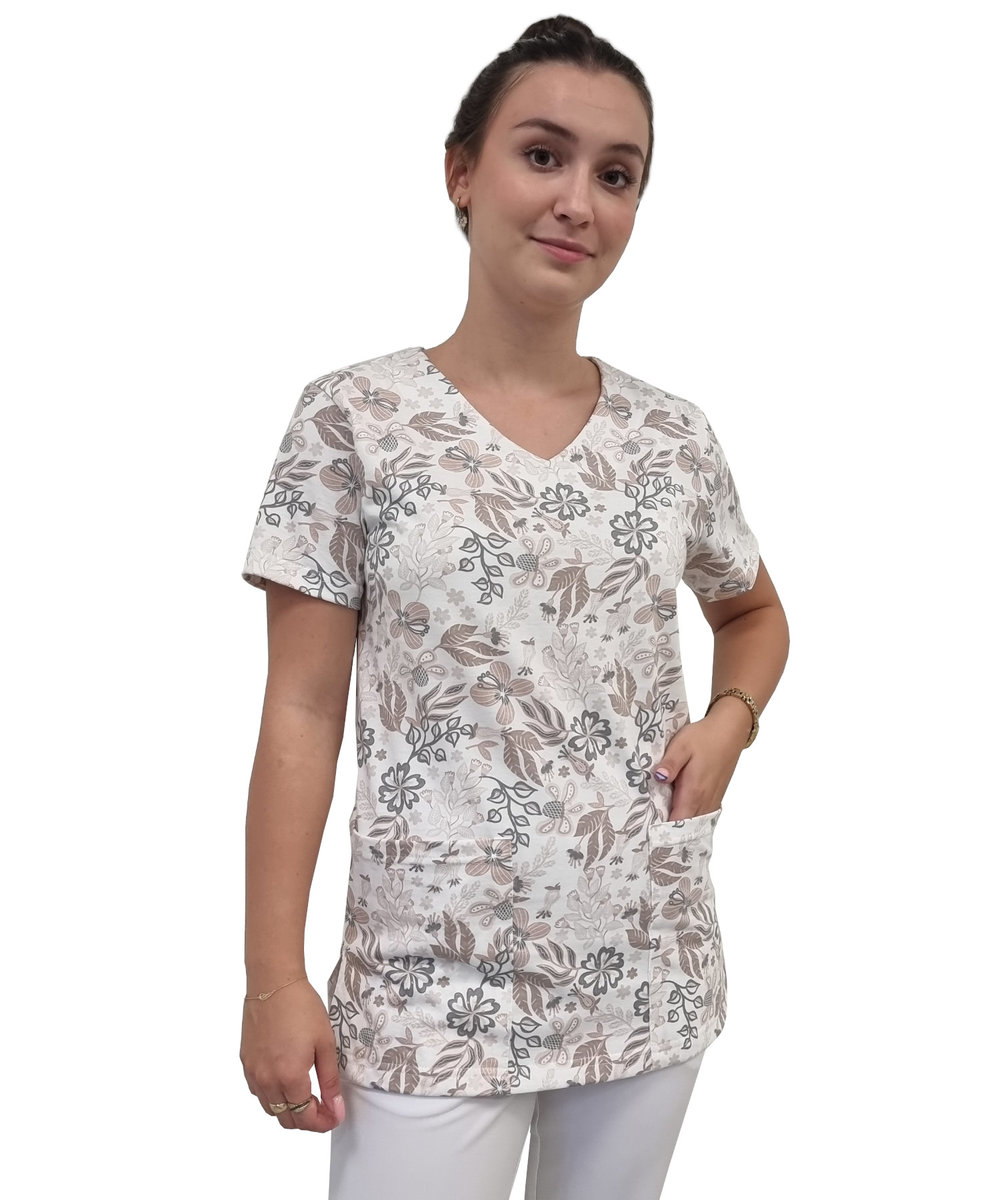 Bluza medyczna W5 elastyczna bawełna roz. L
