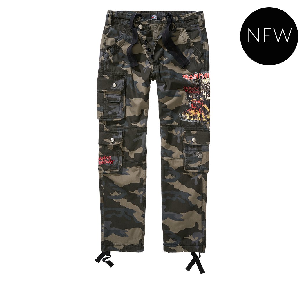 spodnie bojówki IRON MAIDEN PURE SLIM TROUSERS darkcamo-4XL