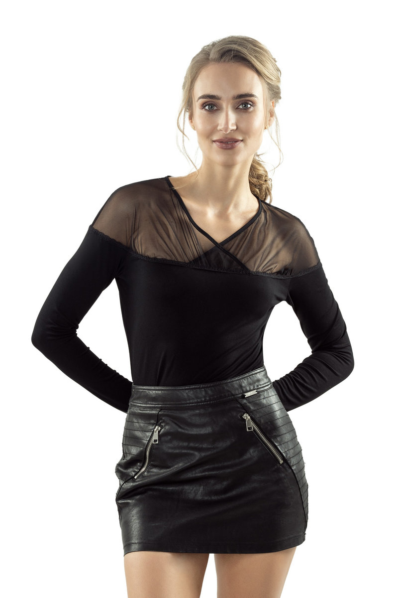 Eldar Bluza Karola z kopertowym dekoltem czarna XL