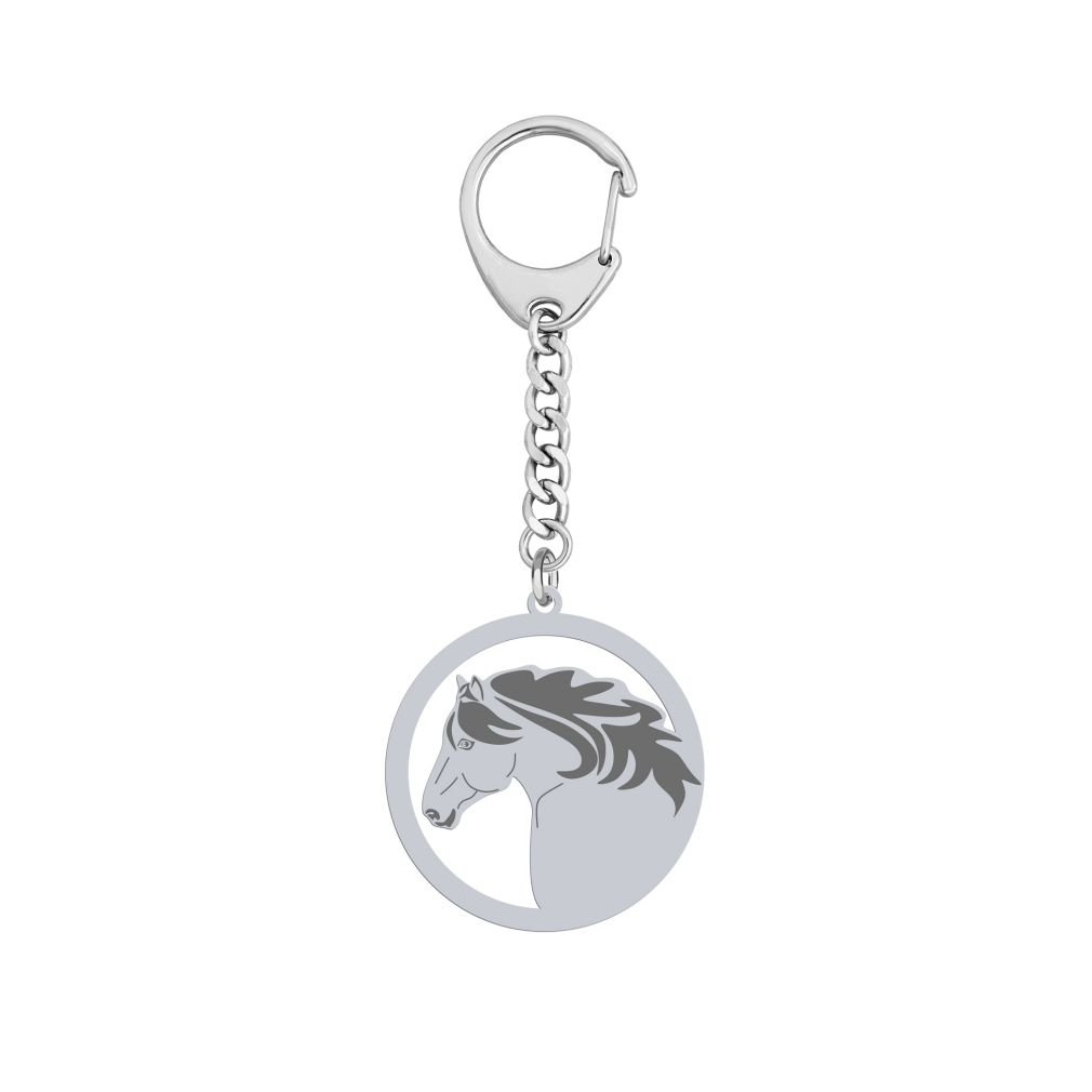 Srebrny brelok Koń Huculski GRAWER - MEJK Jewellery