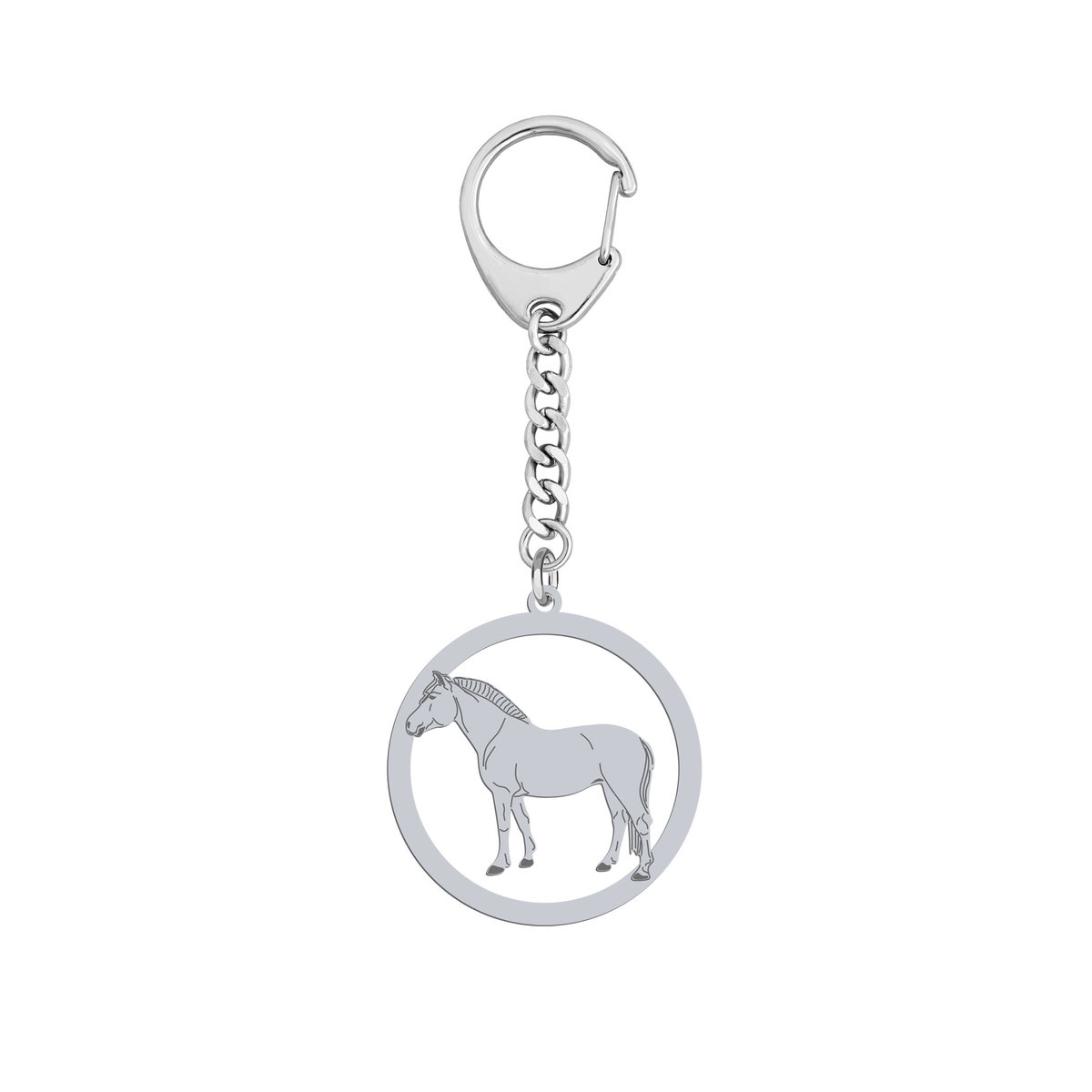 Brelok Koń Fiordzki srebro GRAWER - MEJK Jewellery