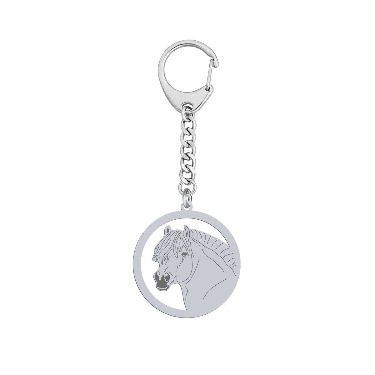 Brelok Koń Fiordzki srebro GRAWER  - MEJK Jewellery