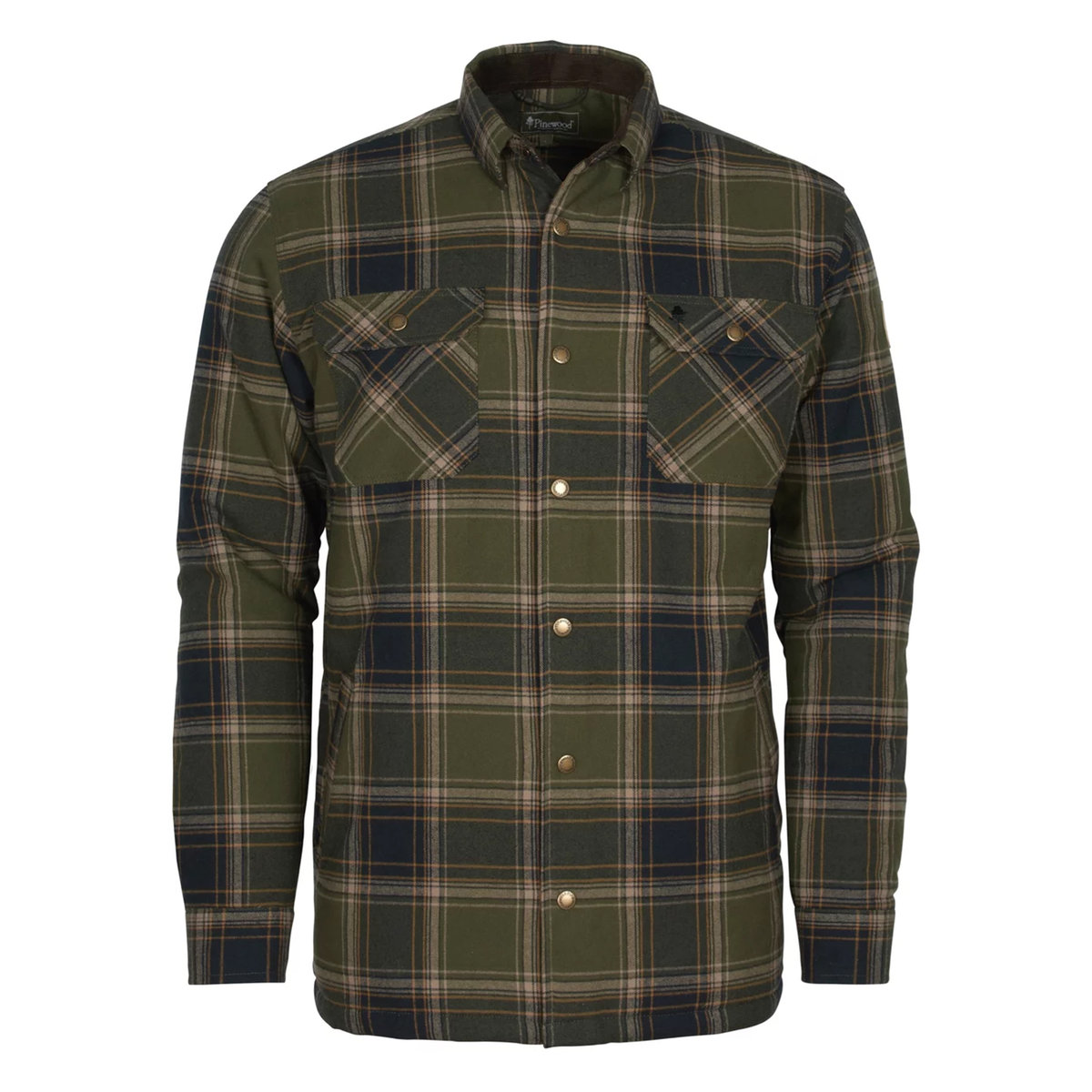 Koszula męska Pinewood Finnveden Checked Padded zielono/czarna 2XL