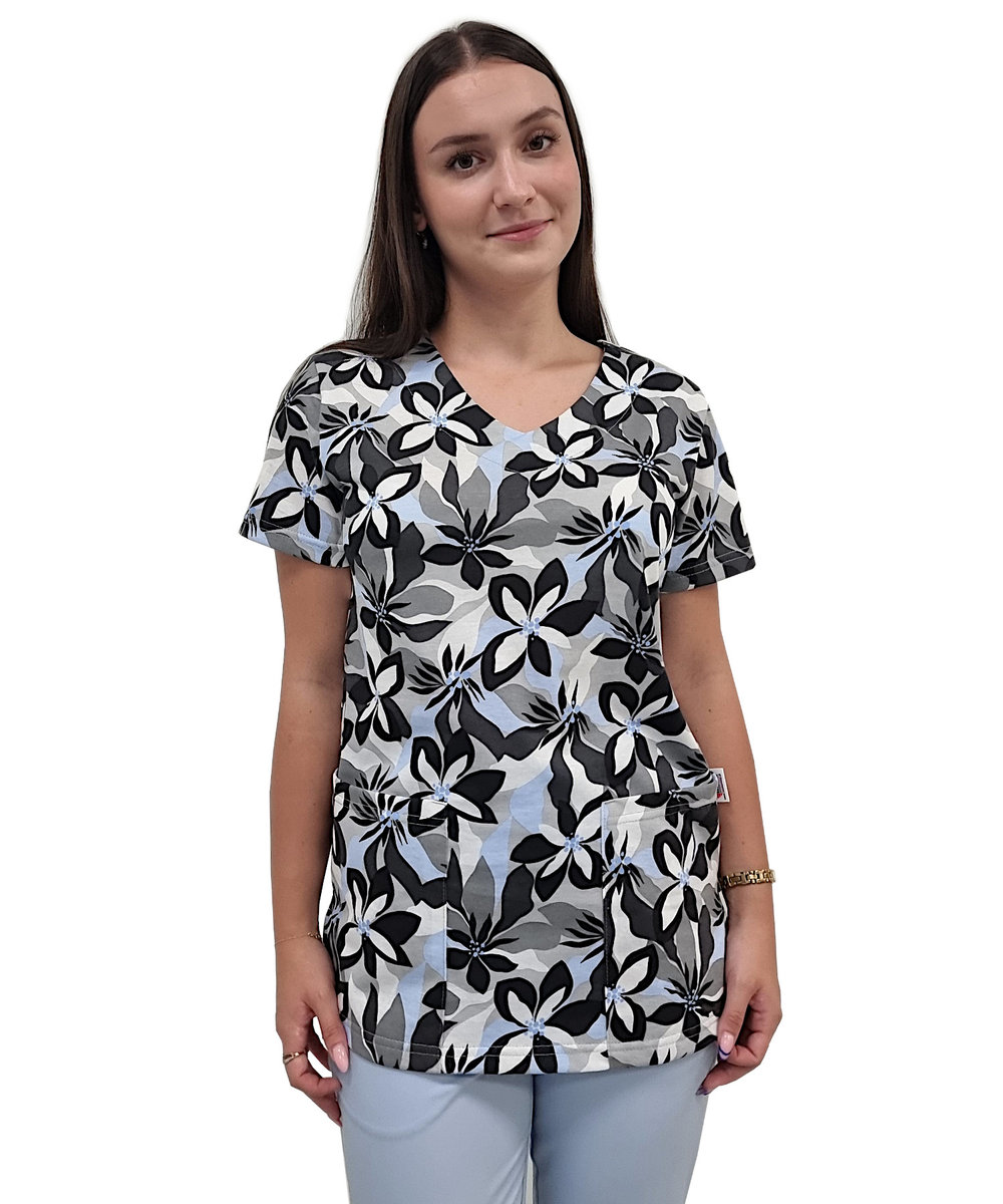 Bluza medyczna W2 elastyczna bawełna roz. M