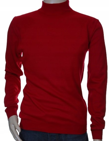 Sweter męski wełniany półgolf z wełny XL