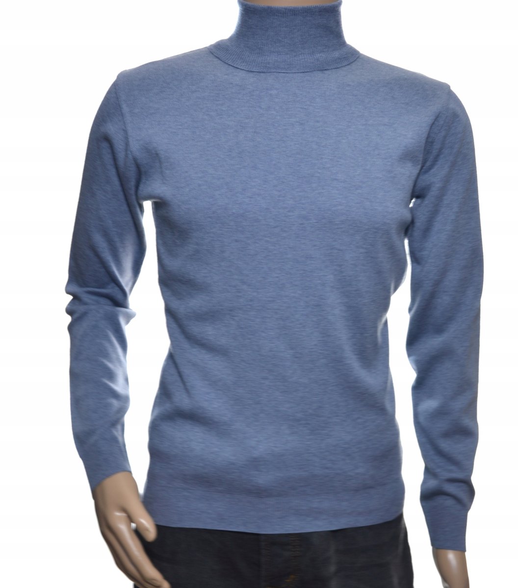 Sweter męski z golfem golf wełniany z wełny XXL 2XL